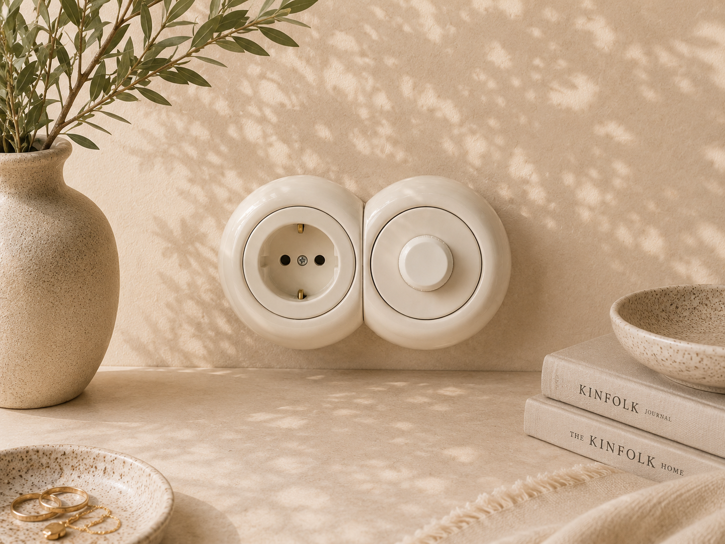 AURU 2'li Priz+Dimmer