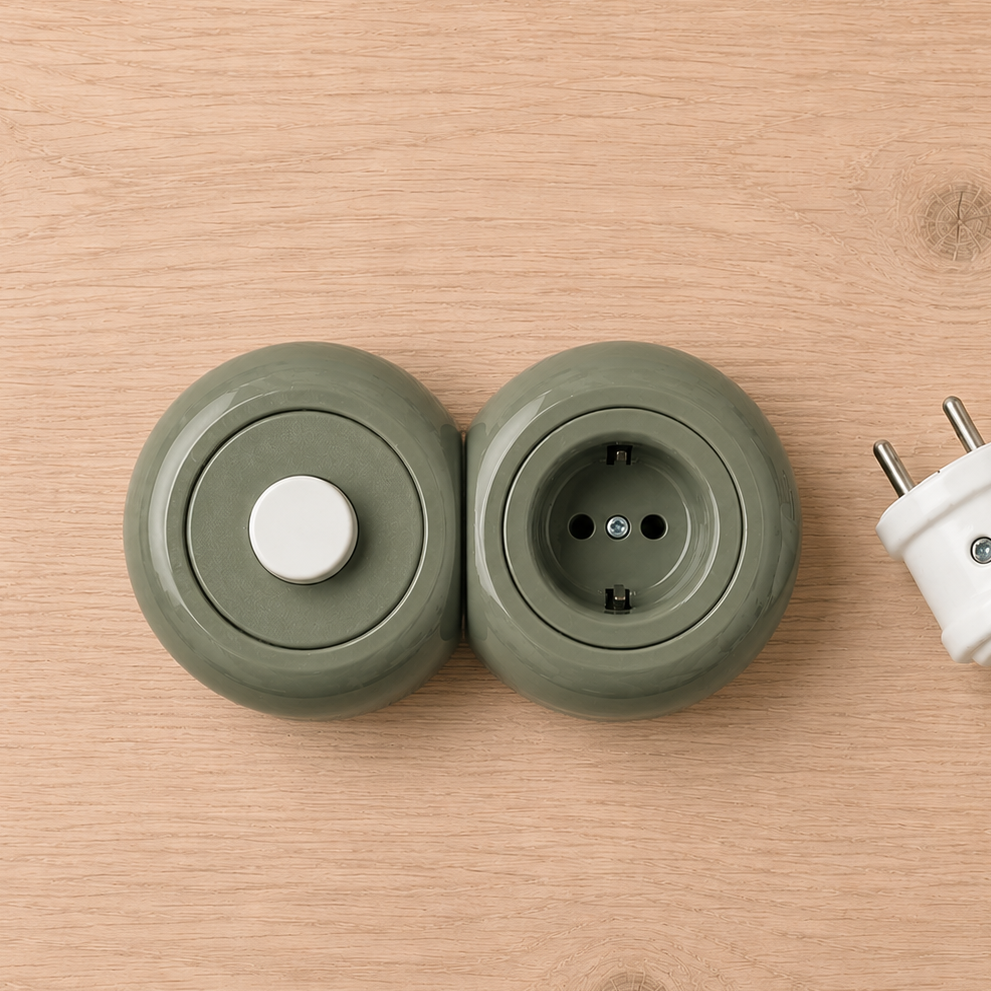AURU 2'li Priz+Dimmer