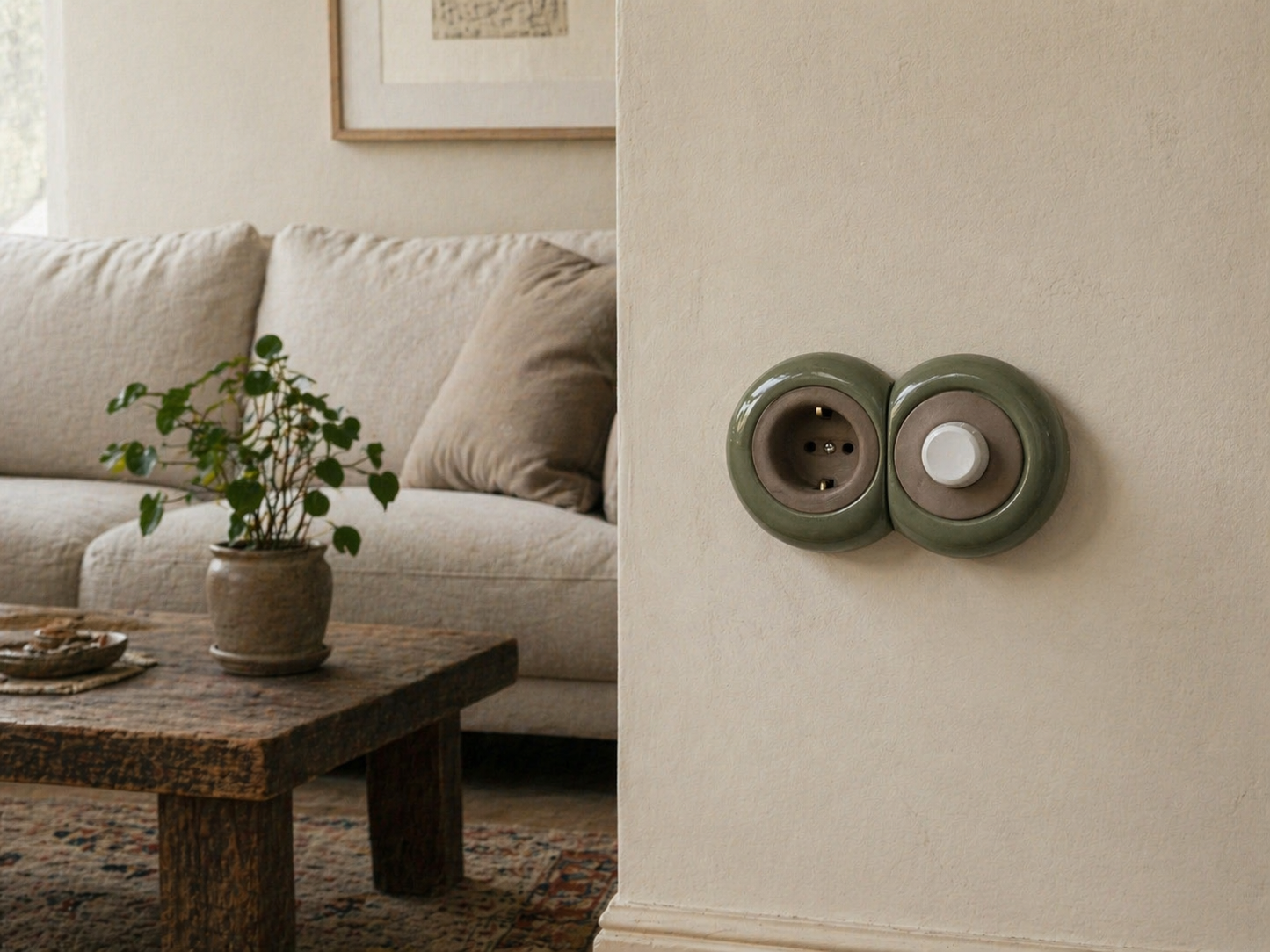 AURU 2'li Priz+Dimmer