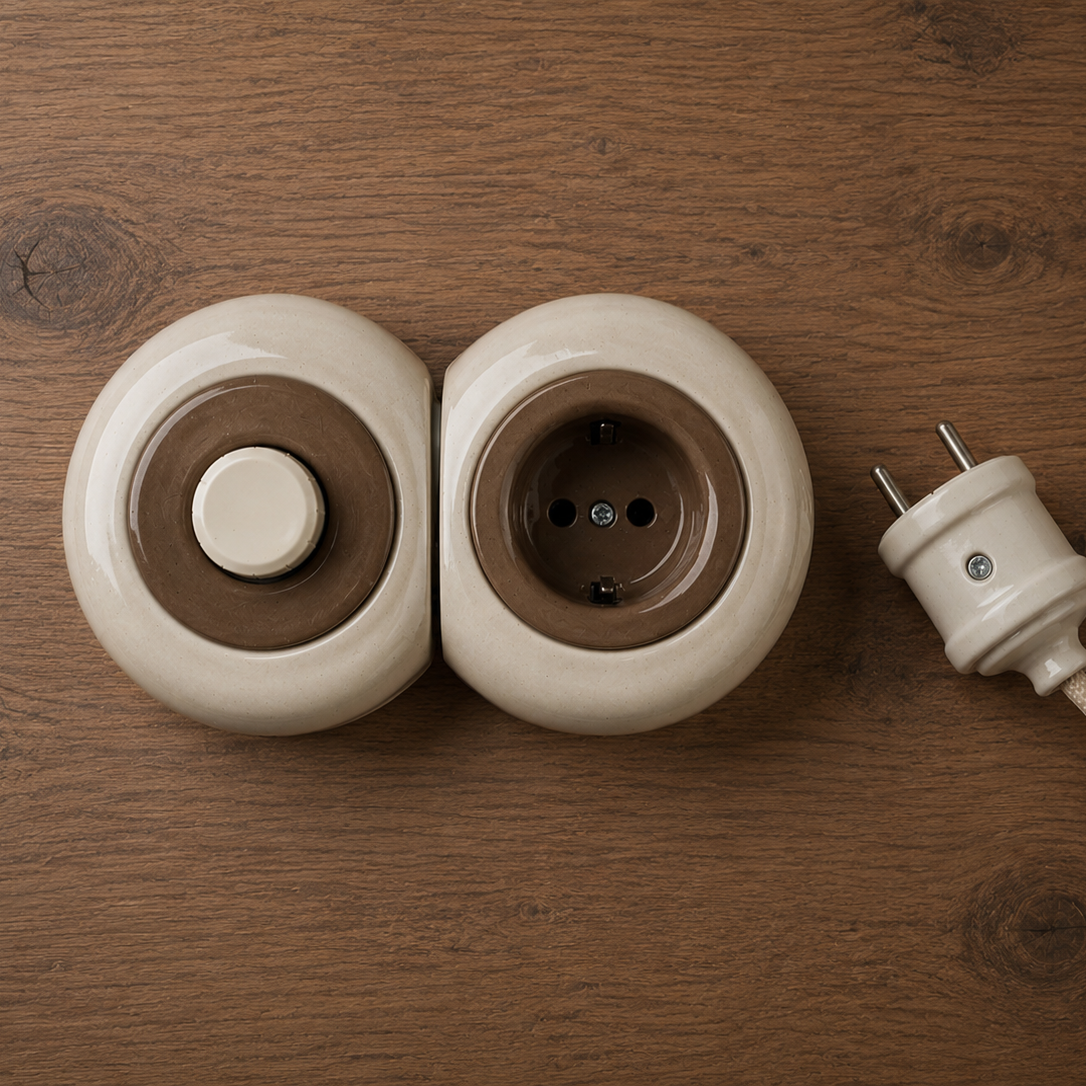 AURU 2'li Priz+Dimmer
