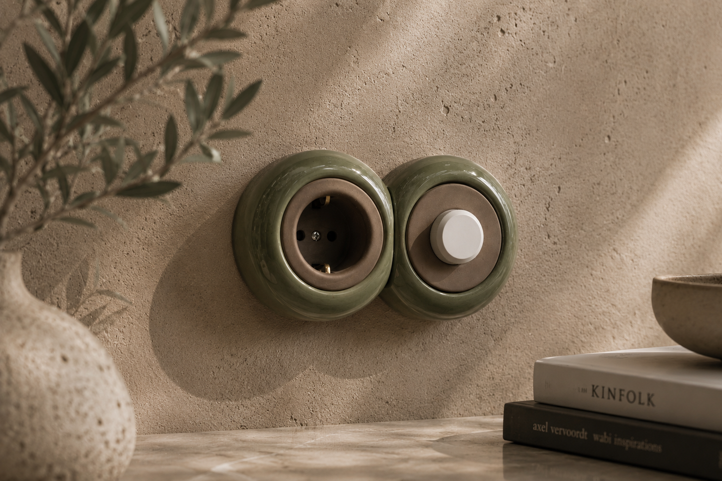 AURU 2'li Priz+Dimmer